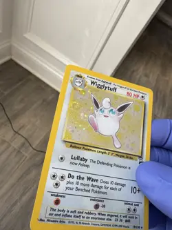 Pokemon TCG Wigglytuff Jungle 19/130 Holo Unlimited Holo Rare LP Swirl - Image 5