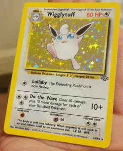 Wigglytuff 16/64 Holo Jungle Set LP+ Pokemon Card WOTC Vintage - Image 1