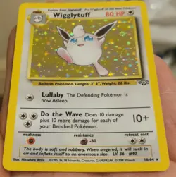 Wigglytuff 16/64 Holo Jungle Set LP+ Pokemon Card WOTC Vintage - Image 4