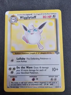 🎶 Pokemon TCG Wigglytuff 32/64 Jungle - Non-Holo Rare - Vintage WOTC LP/MP 🎶 - Image 1