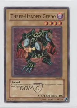 Three-Headed Geedo Unlimited YuGiOh Pharaoh's Servant #PSV-002 2002 READ - Image 1
