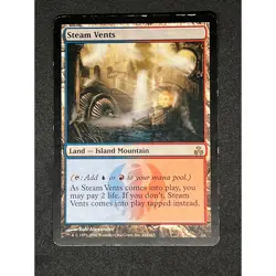 MTG Steam Vents Guildpact MTG CARD Land -Island Mountain 164/165 - Image 1
