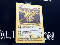 Zapdos Holo 16/102 Base Set 1999 Shadowless MP Pokemon TCG Card - Image 4