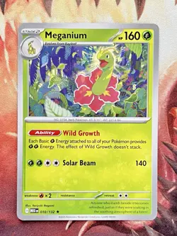 Meganium 010/132 Pokemon MEGA EVOLUTION Non-Holo Build & Battle Exclusive Card - Image 1
