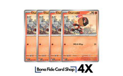 4x Charcadet 032/191 x4 - 4x Playset Pokemon S&V Surging Sparks - 4 Card Set - Image 1