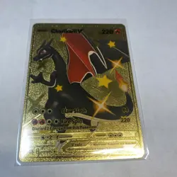 Charizard V HP 220 Gold Foil Fan Art Card Fire Spin🔥🔥🔥claw Slash🔥🔥🔥 - Image 1
