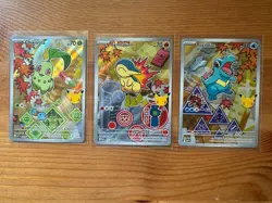 Pokemon First Partner Series 2 - Johto Starter Set Chikorita Cyndaquil Totodile - Image 1