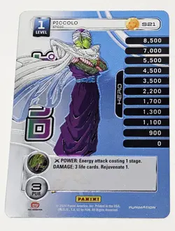 4 Dragon Ball Z TCG Panini Piccolo Starter Personality Hi Tech FOIL Card S21-S24 - Image 2