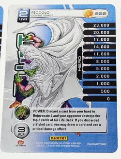 4 Dragon Ball Z TCG Panini Piccolo Starter Personality Hi Tech FOIL Card S21-S24 - Image 3