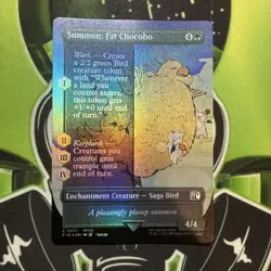 Summon: Fat Chocobo (Borderless FOIL) U 0371 Final Fantasy Magic Mtg - Image 1