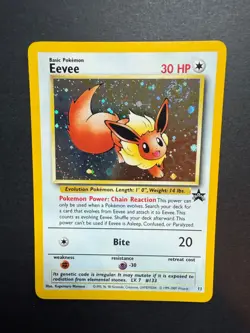 Eevee #11 Promo Black Star Vintage Pokemon Card WOTC with SWIRL - Image 1