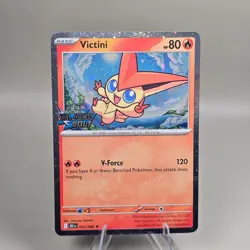 VICTINI 012/086 BLACK BOLT POKEMON - STAMPED PROMO COSMO HOLO - NM - Image 1
