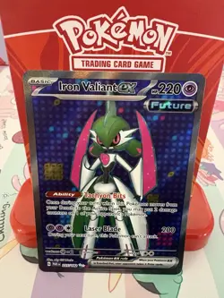Pokemon Iron Valiant ex 225/182 Paradox Rift Ultra Rare Full Art Holo NM - Image 1