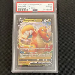 The Pokemon Company Pokemon TCG Dragonite V Holo SWSH154 2021 EN PSA 10 - Image 1