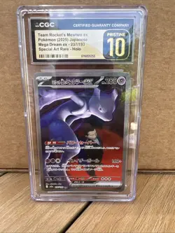 2025 Pokemon JPN Mega Dream EX Team Rocket’s Mewtwo EX #237 CGC P10 - Image 1