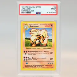 Pokemon TCG - Arcanine 23/102 Base Set Uncommon Shadowless - PSA 9 MINT - Image 2