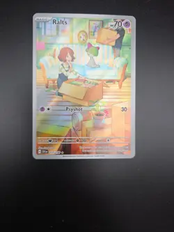 Pokemon TCG Ralts Scarlet & Violet Base Set Holo 211/198 NM Secret Illustration - Image 1