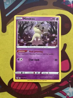 Pokemon Mimikyu 081/189 - Cosmic Holo - SWSH Darkness Ablaze - Light Play - Image 1
