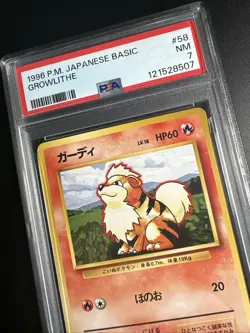 Pokemon 1996 Japanese Basic Growlithe PSA 7 - Image 2