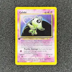 Pokemon TCG Celebi Holo Rare 03/64 Neo Revelation EN 1st Edition 50 HP - Image 1