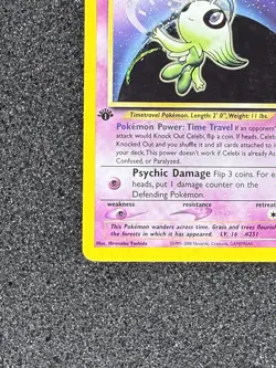 Pokemon TCG Celebi Holo Rare 03/64 Neo Revelation EN 1st Edition 50 HP - Image 5
