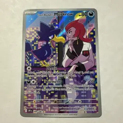 Pokemon - Team Rocket's Murkrow 200/182 - Sv10: Destined Rivals Holo - Image 1
