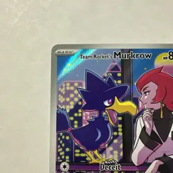 Pokemon - Team Rocket's Murkrow 200/182 - Sv10: Destined Rivals Holo - Image 4
