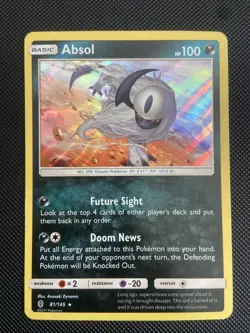 Absol Holo Rare SM - Guardians Rising, 81/145 NM POKEMON TCG - Image 1