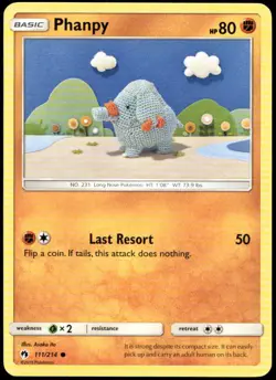 Phanpy 111/214 Common Lost Thunder Pokemon Lightly Played - Image 1
