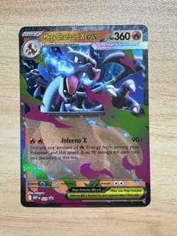 Pokemon TCG Mega Charizard X ex 029 Mega Evolution Black Star Promo NM - Image 1