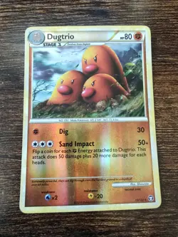 Pokemon Dugtrio 19/102 HeartGold & Soulsilver Triumphant Reverse Holo - Image 1