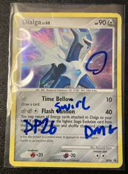 Dialga DP26 HP/DMG Holo Rare Awesome Foil Swirl DP Black Star Pokemon Promo! - Image 4