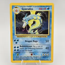 Gyarados Holo 6/102 Base Set Pokemon TCG 1999 WOTC Vintage Card - Heavy Play HP - Image 1