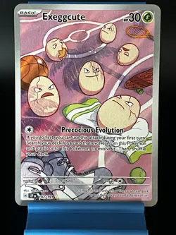Pokemon TCG Exeggcute 192/191 Sv08 Surging Sparks Holo Illustration Rare 30 HP - Image 1