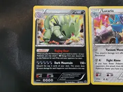 Tyranitar 56/124 & Lucario 63/124 Cosmos Holo Rare Fates Collide Pokemon Set NM - Image 2