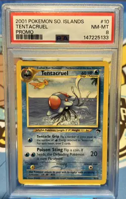 Tentacruel 2001 Pokemon Southern Islands #10 PSA 8 New Cert - Image 1