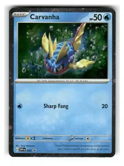 Carvanha 093 Cosmo Holo Promo Scarlet & Violet Promo Pokemon Near Mint - Image 1
