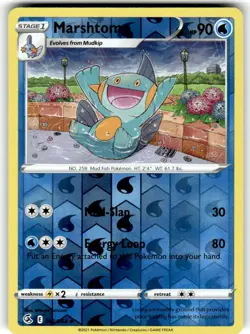 Marshtomp Reverse Holo 063/264 Uncommon Fusion Strike Pokemon NM - Image 1