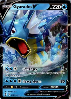 Gyarados V 028/203 Holo V Rare Evolving Skies Pokemon NM/M - Image 1