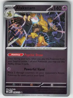 Alakazam 056/132 Rare Mega Evolution Pokemon Reverse Holo Near Mint - Image 1