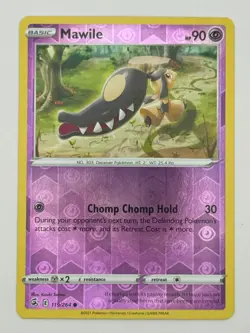 Mawile 119/264 Common Fusion Strike Pokemon Reverse Holo Moderately Played - Image 2