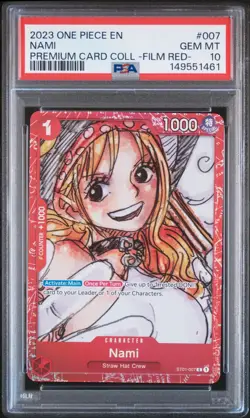2023 ONE PIECE PREMIUM CARD COLLECTION -ONE PIECE FILM RED- #007 NAMI PSA 10 - Image 1