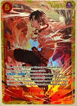 Portgas D. Ace OP16-118 SEC One Piece Cards Game English The Time of Battle - Image 1