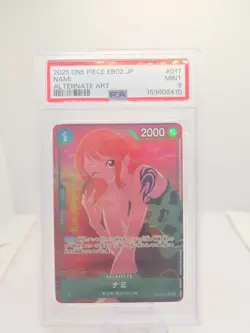 One Piece EB02 Nami #017 Alternate Art PSA 9 Japanese - Image 1