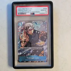 ONE PIECE CHAMPIONSHIP 2024 EVENT #8 TRAFALGAR LAW PSA 10 with Guard - Image 1