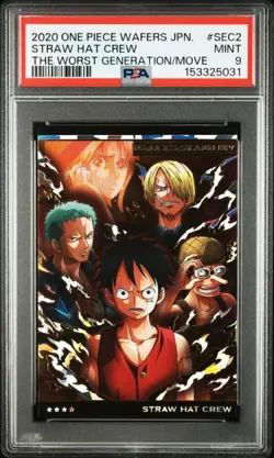 PSA9 No.5 SEC2 Straw Hat Crew Luffy Zoro Nami Sanji One Piece Wafers Worst Gener - Image 1