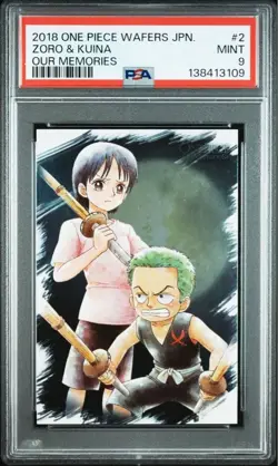 PSA9 One Piece Wafers Card Zoro Kuina - Image 3