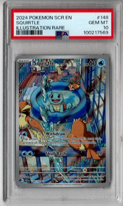 SQUIRTLE 148/142 PSA 10 STELLAR CROWN ILLUSTRATION RARE POKEMON CARD ENGLISH - Image 1