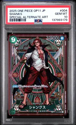 Shanks 004 Special Alternate Art One Piece Op11 One Piece Japanese PSA 10 SP - Image 1