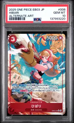 Hibari 008 Alternate Art One Piece Japanese PSA 10 EB03 - Image 1